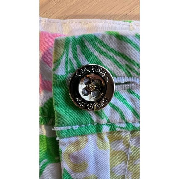 LILLY PULITZER BUTTERCUP SHORT HIBISCUS STROLL SCALLOP TRIM SIZE 0 - Picture 6 of 10